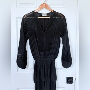 Ramy Brook black lace mini dress